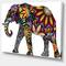 Designart - Yellow Cheerful Elephant - Animal Canvas Art Print